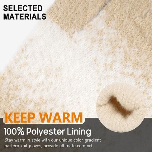 FZ FANTASTIC ZONE Womens Winter Gloves for Cold Weather Touch Screen Texting Warm Gloves Knit Thermal Gloves Gifts for Women in Kuwait