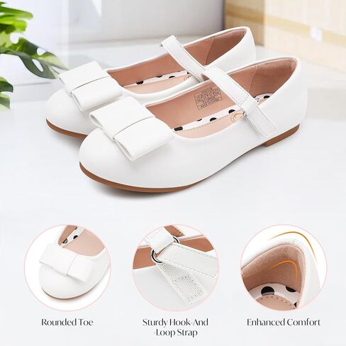 Stelle Girls Mary Jane Dress Shoes Ballerina Flat with Bow for Toddler/Little/Big Kids in Saudi Arabia