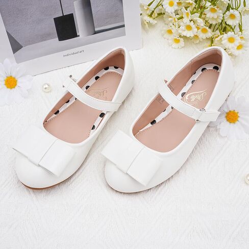 Stelle Girls Mary Jane Dress Shoes Ballerina Flat with Bow for Toddler/Little/Big Kids in Saudi Arabia