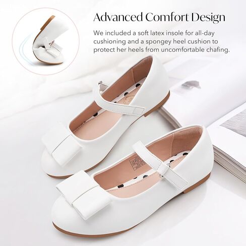 Stelle Girls Mary Jane Dress Shoes Ballerina Flat with Bow for Toddler/Little/Big Kids in Saudi Arabia