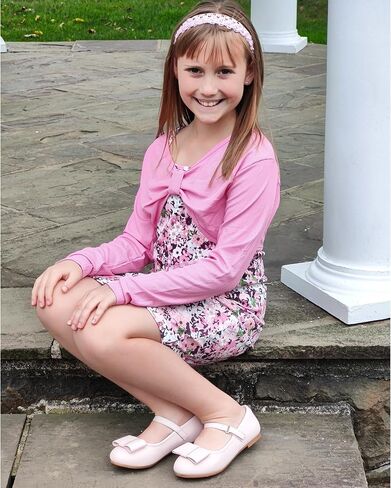 Stelle Girls Mary Jane Dress Shoes Ballerina Flat with Bow for Toddler/Little/Big Kids in Saudi Arabia