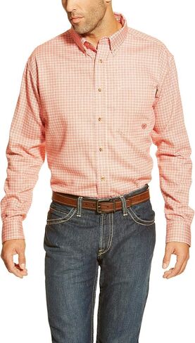 Ariat Male FR Gauge Work Shirt White Multi X-Large in Saudi Arabia
