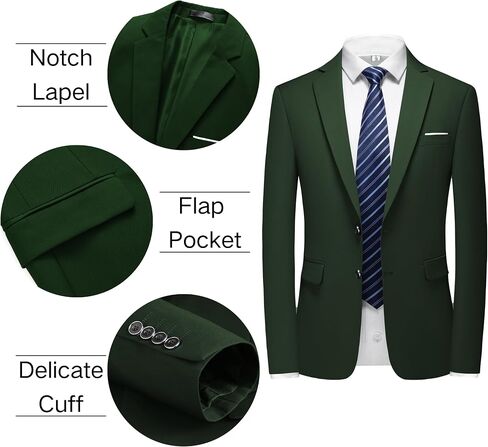 Men's 2 Piece Slim Fit Suit Set, Two Button Tuxedo for Wedding and Prom, Includes Blazer Jacket, Pants & Tie in Kuwait