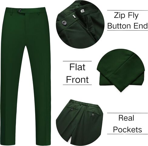 Men's 2 Piece Slim Fit Suit Set, Two Button Tuxedo for Wedding and Prom, Includes Blazer Jacket, Pants & Tie in Kuwait