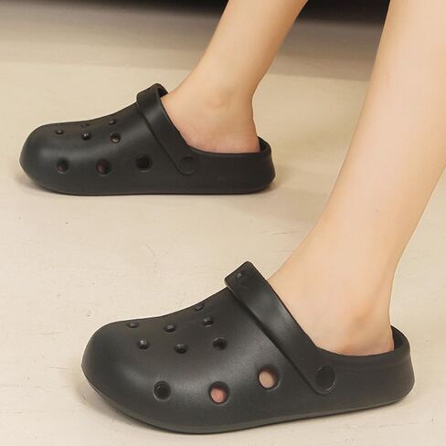 Garden Clogs for Women and Men, Slip On Mules Sandals Comfy Slippers Outside Home Casual Wear Non-Slip Air Cushion Thick Bottom Slides Shoes in Saudi Arabia