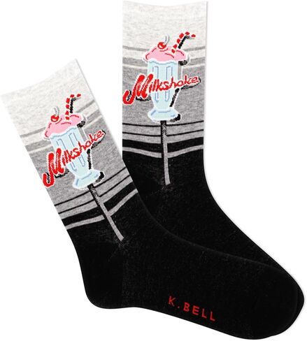 K. Bell Socks Women's Food and Drink Fun Novelty Crew Socks in Kuwait
