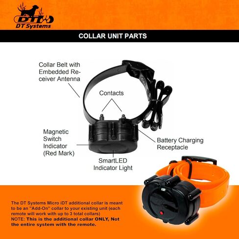 D.T. Systems DT Systems Add-On or Replacement Training Collar Receiver, Blaze Orange, IDT ADDON-O in Kuwait