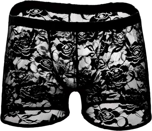 Transparent Lace Boxers Boxer Shorts Underwear for Sissy Boys in Saudi Arabia