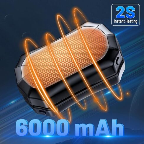 Hand Warmers Rechargeable 2 Pack - Magnetic Electric Hand Warmer 3 Heating Modes Reusable Portable Pocket Heater for Women Men Outdoor Fishing Golf Hunting Camping, Orange in Saudi Arabia