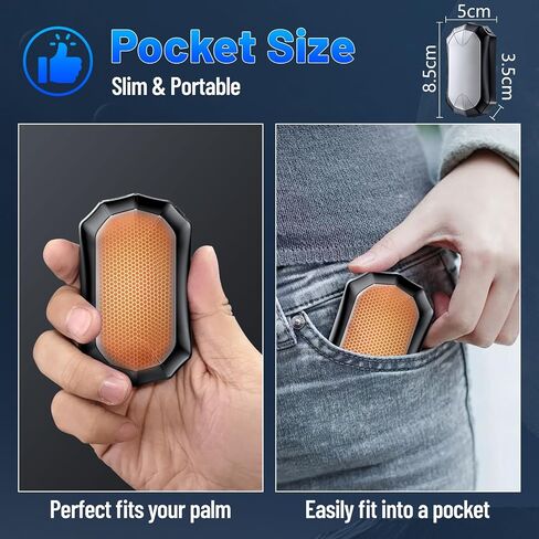 Hand Warmers Rechargeable 2 Pack - Magnetic Electric Hand Warmer 3 Heating Modes Reusable Portable Pocket Heater for Women Men Outdoor Fishing Golf Hunting Camping, Orange in Saudi Arabia