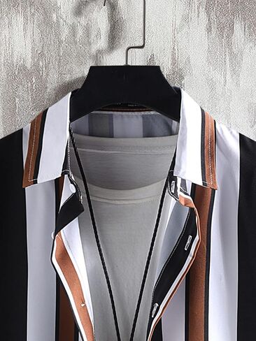 COZYEASE Men's 2 Piece Hawaiian Outfits Short Sleeve Button Down Shirt and Shorts Set Beach Tracksuits in Kuwait