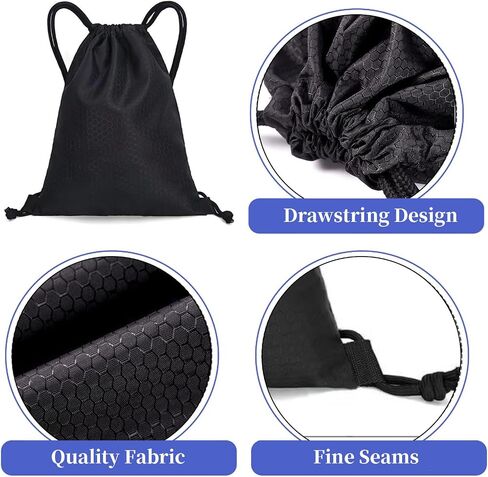 Sports Gym Sackpack Draw String Back Bag Resistant Cinch String Drawstring Backpack Bag Beach Swim for Women Men in Kuwait