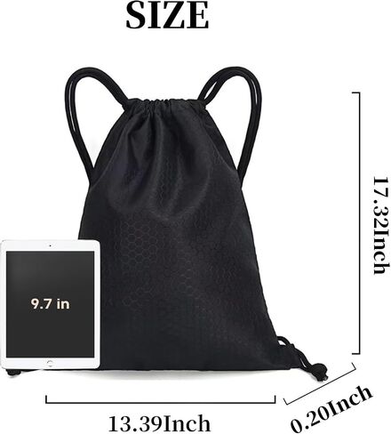 Sports Gym Sackpack Draw String Back Bag Resistant Cinch String Drawstring Backpack Bag Beach Swim for Women Men in Kuwait