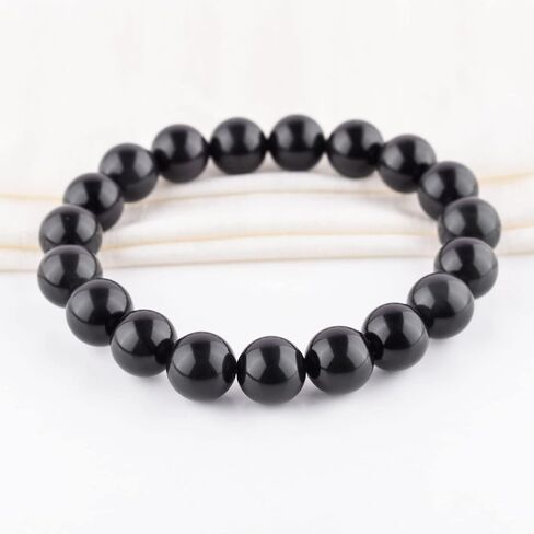 Clarity Crystal Bracelet - Moonstone Beaded Bracelet for Men - Traveler's Protection - Unisex Stretch Bracelet - Natural Gemstone Beads Jewelry, Birthstone, Healing, Chakra, Yoga Balancing, Reiki in Saudi Arabia