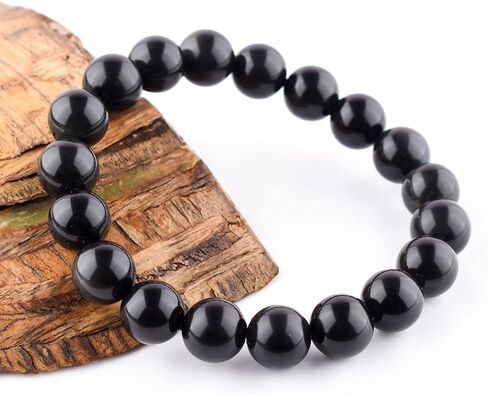 Clarity Crystal Bracelet - Moonstone Beaded Bracelet for Men - Traveler's Protection - Unisex Stretch Bracelet - Natural Gemstone Beads Jewelry, Birthstone, Healing, Chakra, Yoga Balancing, Reiki in Saudi Arabia