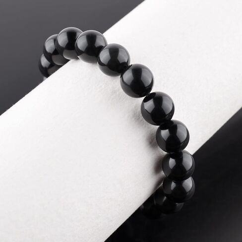 Clarity Crystal Bracelet - Moonstone Beaded Bracelet for Men - Traveler's Protection - Unisex Stretch Bracelet - Natural Gemstone Beads Jewelry, Birthstone, Healing, Chakra, Yoga Balancing, Reiki in Saudi Arabia