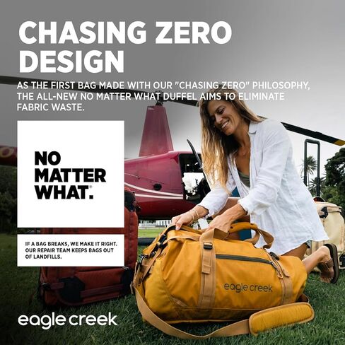 حقيبة إيجل كريك لا يهم ما هي حقيبة دفل للسفر - متينة ومقاومة للماء، مع حزام كتف قابل للإزالة، وأشرطة ضغط، وحقيبة تخزين in Kuwait