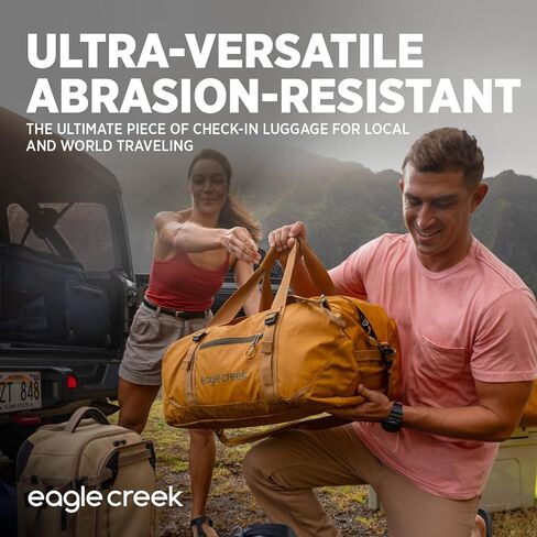 حقيبة إيجل كريك لا يهم ما هي حقيبة دفل للسفر - متينة ومقاومة للماء، مع حزام كتف قابل للإزالة، وأشرطة ضغط، وحقيبة تخزين in Kuwait