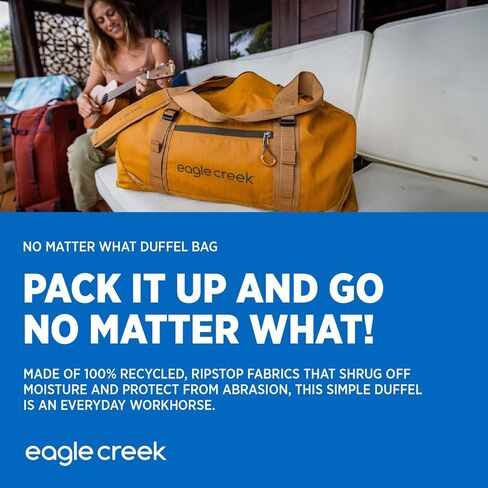 حقيبة إيجل كريك لا يهم ما هي حقيبة دفل للسفر - متينة ومقاومة للماء، مع حزام كتف قابل للإزالة، وأشرطة ضغط، وحقيبة تخزين in Kuwait