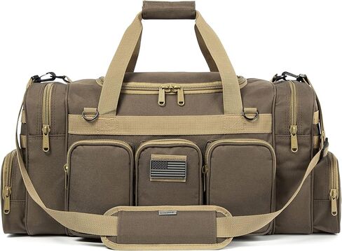 K-Cliffs Tactical Range Duffel Heavy Duty Large Gear Duffle Durable Quality Travel Sports Gym Equipment Bag Military Molle with Lockable Zippers with US Flag Patch 33 Inch Black in Kuwait