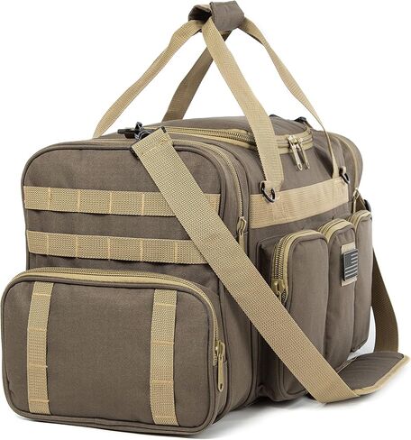 K-Cliffs Tactical Range Duffel Heavy Duty Large Gear Duffle Durable Quality Travel Sports Gym Equipment Bag Military Molle with Lockable Zippers with US Flag Patch 33 Inch Black in Kuwait