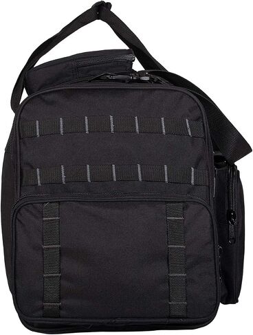 K-Cliffs Tactical Range Duffel Heavy Duty Large Gear Duffle Durable Quality Travel Sports Gym Equipment Bag Military Molle with Lockable Zippers with US Flag Patch 33 Inch Black in Saudi Arabia
