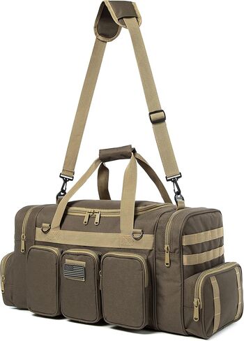 K-Cliffs Tactical Range Duffel Heavy Duty Large Gear Duffle Durable Quality Travel Sports Gym Equipment Bag Military Molle with Lockable Zippers with US Flag Patch 33 Inch Black in Kuwait