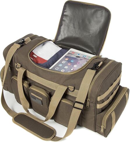 K-Cliffs Tactical Range Duffel Heavy Duty Large Gear Duffle Durable Quality Travel Sports Gym Equipment Bag Military Molle with Lockable Zippers with US Flag Patch 33 Inch Black in Kuwait