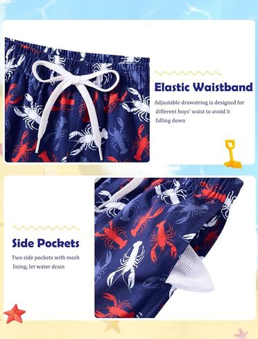 Boys Swim Trunks with Compression Liner Swimming Shorts Quick Dry Bathing Suit for 7-20 Years in Saudi Arabia