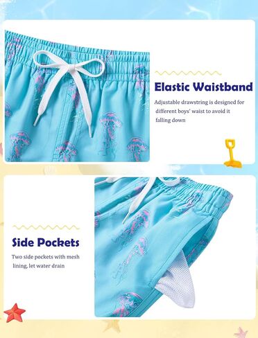 Boys Swim Trunks with Compression Liner Swimming Shorts Quick Dry Bathing Suit for 7-20 Years in Saudi Arabia