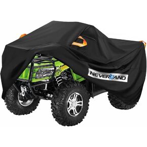 NEVERLAND ATV Cover Oxford Cloth Heavy,Compatible with Polaris Sportsman Yamaha Grizzly Honda FourTrax Kawasaki KFX Wheel Car with Air Vents Reflective Strips and Buckle Straps Length up to 82 inches