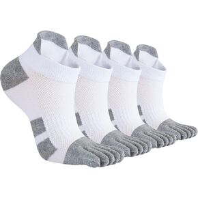 Toe Socks for Men and Women Athletic Running Five Finger Five Toe Socks with Premium Cotton LightWeight Size 6-14