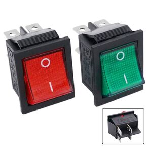 Twidec/2Pcs Rocker Switch 4 Pins 2 Position ON/Off AC 10A/125V 6A/250V DPST Car Boat Black KCD4 Rocker Switch Toggle KCD2-201