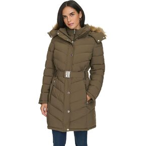 Tommy Hilfiger Women's Belted Long Puffer