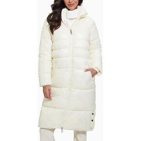 GUESS Women's Cortina Hoodie Long Puffer