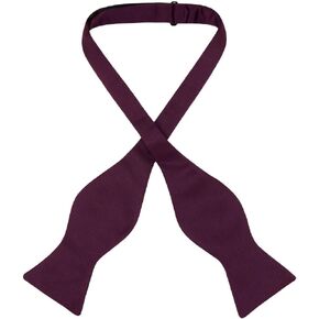 Vesuvio Napoli SELF TIE Bow Tie Solid EGGPLANT PURPLE Color Men's BowTie