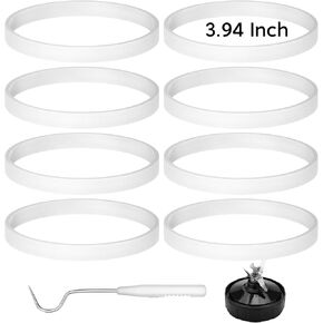 Rubber Gaskets for Ninja Blender,8pcs 3.22inch Blender Rubber Seal O Ring Gasket Replacement Parts for Ninja Blender 1100w BL660, 1500w BL770,BL663 BL740 BL780