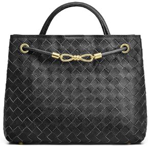 حقيبة كاتي المنسوجة للنساء وحقائب اليد وحقائب الكتف من الجلد المحبب للعمل أثناء السفر in Kuwait