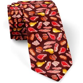( Meat Beef Steaks ) Fashion Novelty Necktie, Conversation Neckwear Ties Great for Party and Events