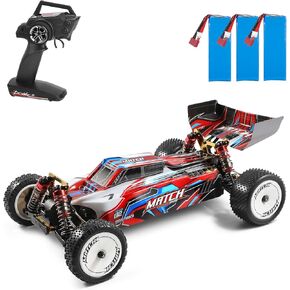 GoolRC WLtoys 104001 RC Car, 1:10 Scale 2.4GHz Remote Control Car, 4WD 45km/h High Speed Racing Car, All Terrain Off-Road Buggy, Drift Car with Aluminum Alloy Chassis, Zinc Alloy Gear and 1 Battery