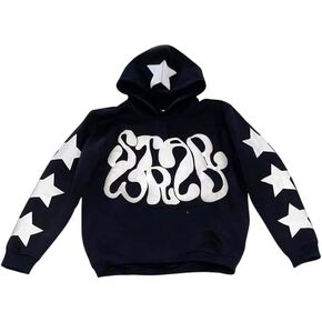 Star Hoodie for Men Women Y2k Graphic Hoodies Baggy Vintage Sweatshirt Aesthetic jacket Trendy Clothes