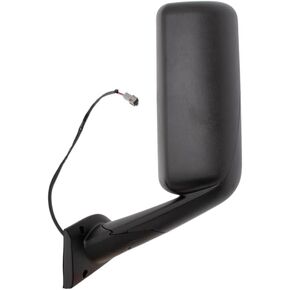For Freightliner Cascadia 2018 onwards Door Mirror Assembly Heated Defrost Motorized Rear View Mirror Driver Side/Left Side LH (Black)