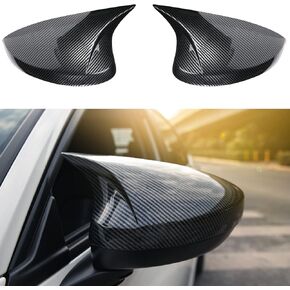 CKE 2pcs Compatible with Honda Civic 2025 2024 2023 2022 Accessories Aggressive Look Sport Door Side Mirror Cover Exterior Rearview Mirror Guard Cover Trims -Carbon Fiber Style