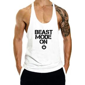 Men's Gym Tank Tops Y-Back Workout Muscle Tee Bodybuilding Stringer Fitness Sleeveless T-Shirts