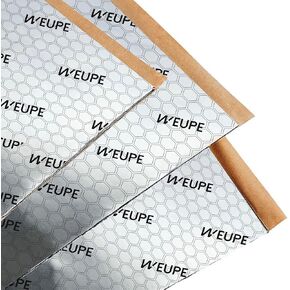 Sound Deadening Mat for Cars, 80 mil 10 sqft, Butyl Automotive Sound Deadener, Noise Insulation Dampening Material for Car Trunk, Speaker, Door, Floor and Ceiling, Silver