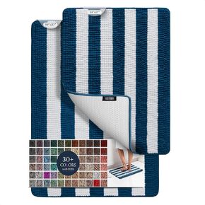 BELADOR Bathroom Rugs Sets 2 Piece- Plush Bath Mat Set Quick-Dry Soft Chenille Bathroom Mat with Rubber Backing, Absorbent Bathroom Rug Set, Washable Bath Rugs for Bathroom- Bath Mats 24x17 + 30x20