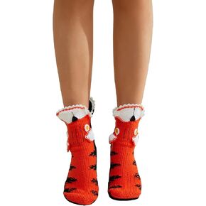 Women Funny Knitted 3D Animal Shape Socks Crocodile Shark Alligator Socks Leg Warmers
