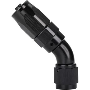 12AN 90 Degree Elbow Swivel Hose End Full Flow Fitting Adapter Aluminum Black