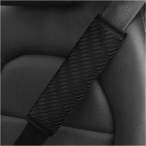 2PCS Car Seat Belt Covers, Breathable Comfortable Automotive Safe Strap Harness Pad Cushions, Mesh Vehicle Seatbelt Shoulder Neck Protectors, Universal for SUV, Truck, RV（Green）