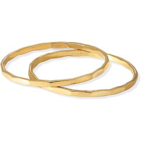 Simple Stacking Pinky Ring for Women, Very Thin Dainty, Hammered Textured Band, 14K Gold Filled or Solid 925 Sterling Silver Ring Set Size 4 5 6 7 8 9